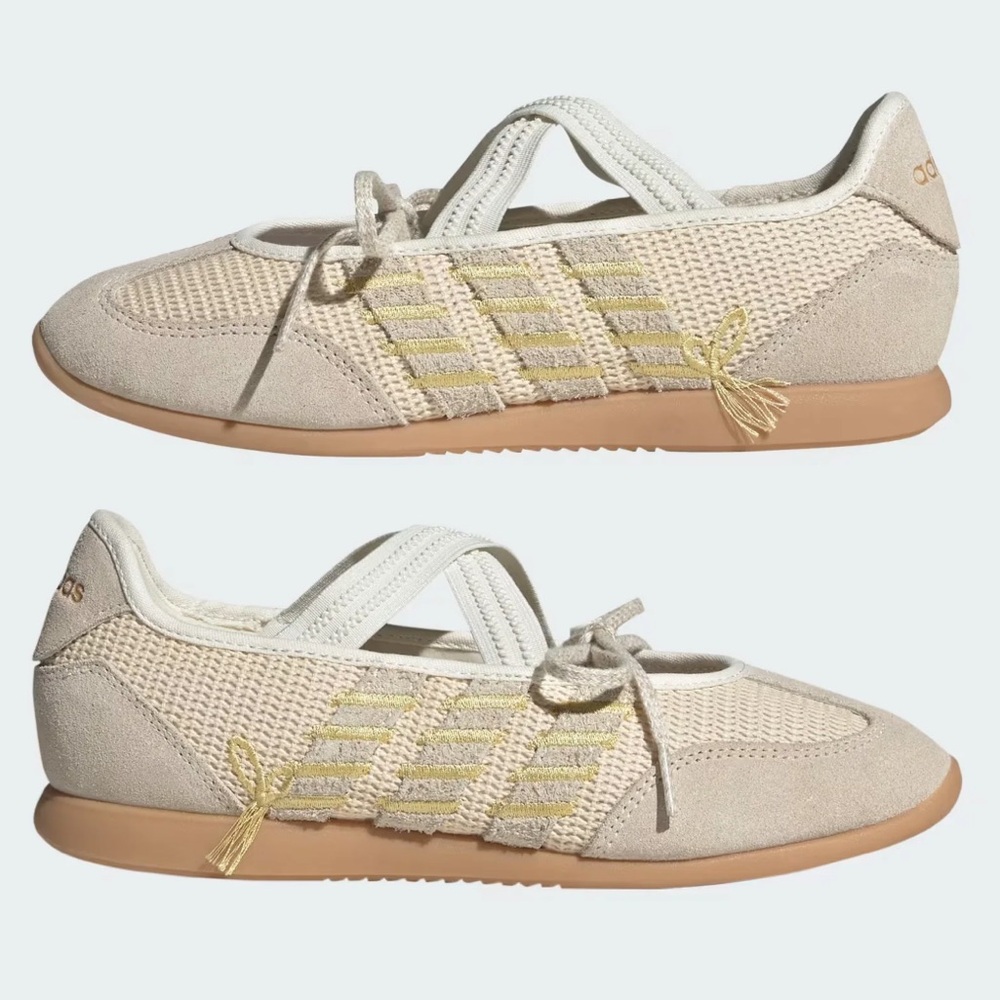 adidas Women's Cream and Tan Sneakers